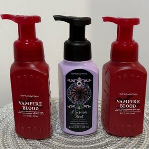 BBW Vampire Blood and I Scream Float Foaming Hand Soap Set of 3 NWT